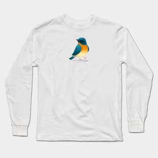 Tickells Blue Flycatcher Bird Long Sleeve T-Shirt